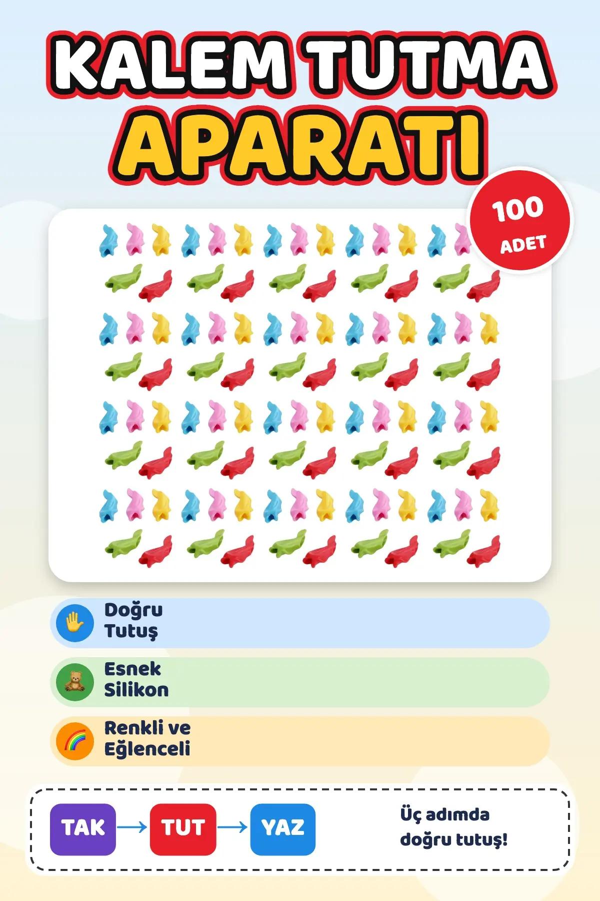 100 Adet Kalem Tutma Aparatı – Balık – Yunus Şekli
