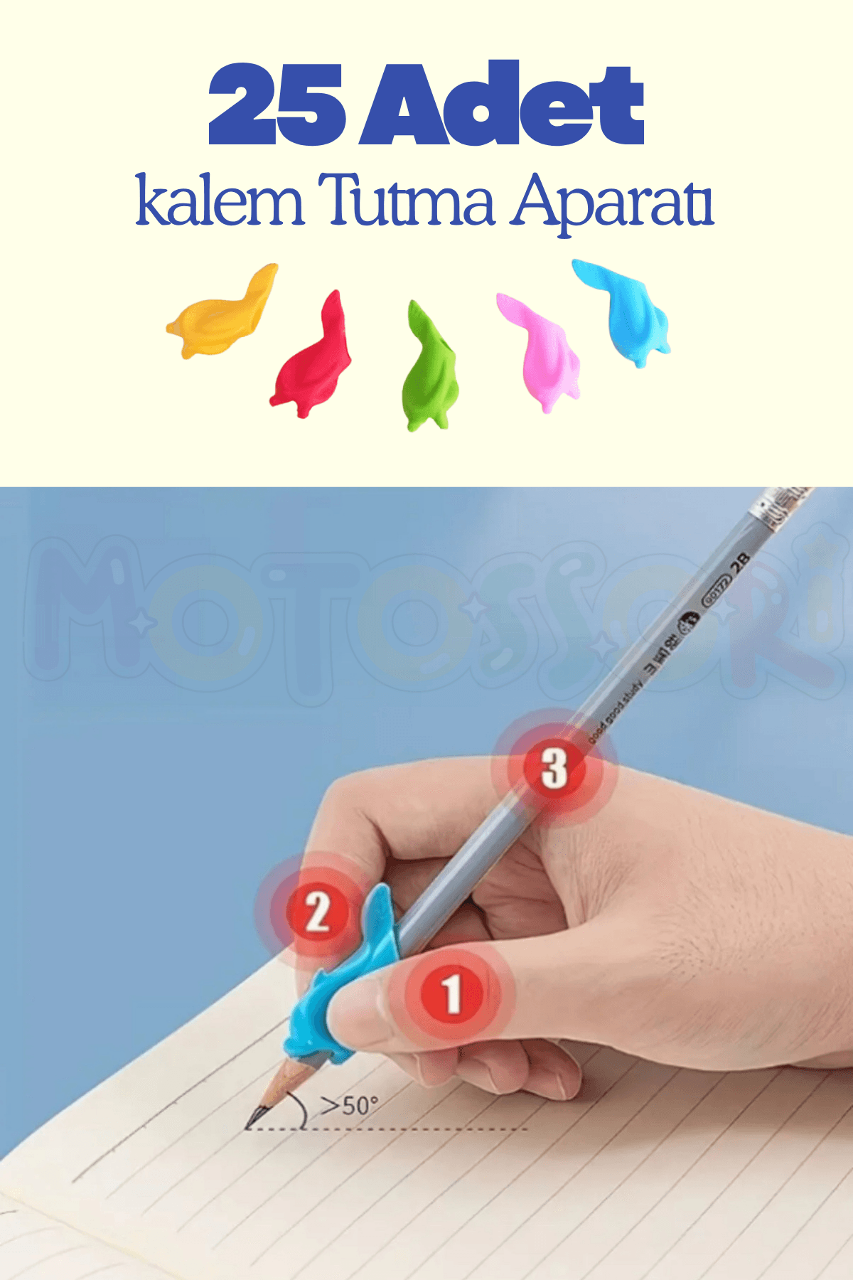 25 Adet Kalem Tutma Aparatı – Balık – Yunus Şekli