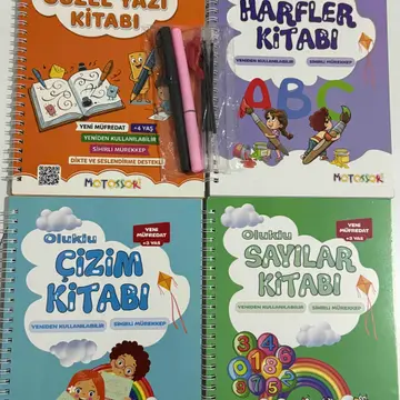 Oluklu yapısı sayesinde kızım çok rahat kullandı yazıları silinir olduğu için tekrar tekrar kullanıyoruz