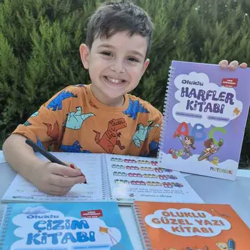 oğlumun el kaslarını geliştirmek için aldım iyi ki de almışım . kendi kendine rahatlıkla yapabiliyor ayrıca belli bir süre sonra yazıların silinmesi tekrar tekrar kullanmak da harika.