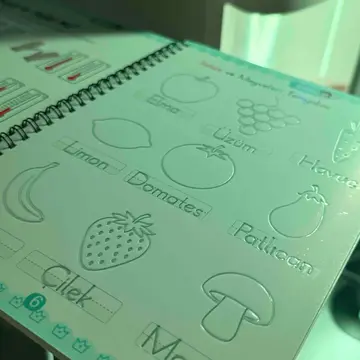Kreşe başlayacak oğlum için aldım severek kullanıyoruz gittikçe geliştiriyor kendini bu kitap sayesinde