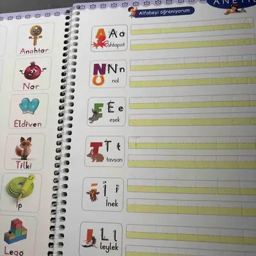 Aldığıma pişman oldum harflarin yerinden tut sayfalar bile karışık bi düzen yok A dan sonra N mi gelir