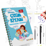 Çizmeyi Öğreten Oluklu (Kabartmalı) Kitabı | Sihirli Yazı Defterleri | Çocuk Aktive Eğitici Kitap