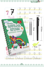 Sayıları Öğreten Oluklu (Kabartmalı) Kitabı | Sihirli Yazı Defterleri | Çocuk Aktive Eğitici Kitap