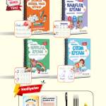 Oluklu - Güzel Yazı, Harfler, Sayılar ve Çizim öğreten 4'lü Sihirli Oluklu Yazı Defter Seti HEDİYELİ