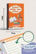 Oluklu - Güzel Yazı, Harfler, Sayılar ve Çizim öğreten 4'lü Sihirli Oluklu Yazı Defter Seti HEDİYELİ - Görsel 5