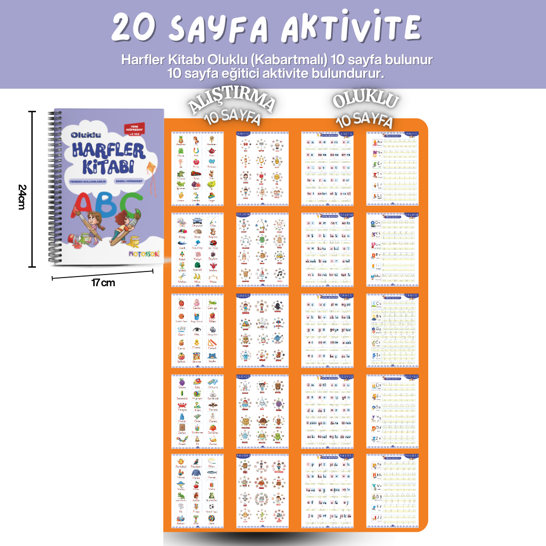 Harfler Kitabı – 20 sayfa aktivite